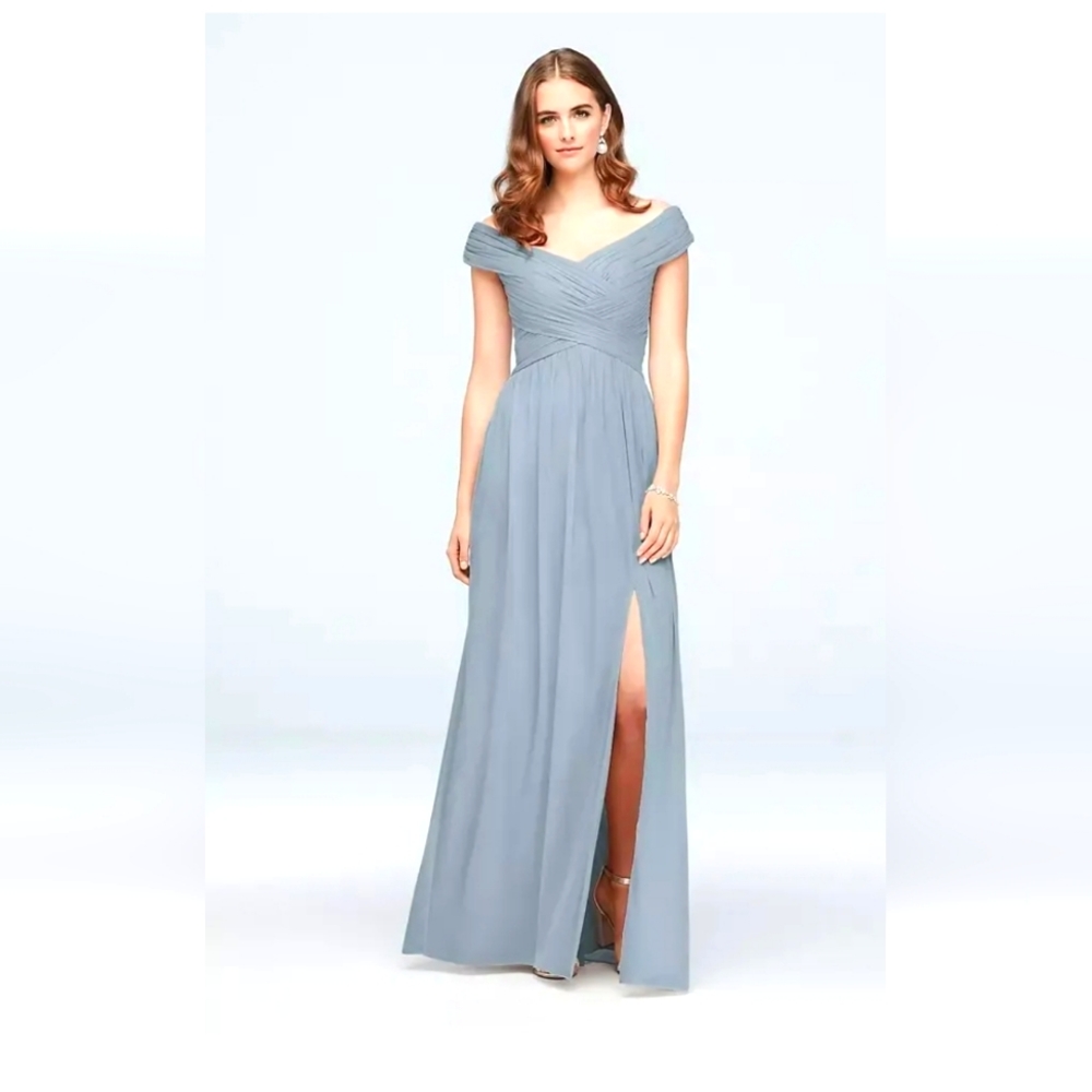 Davids bridal off the shoulder dress size 4